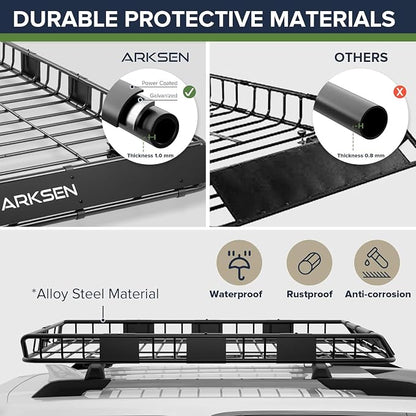 ARKSEN 64 x 39 x 5 Inch Universal Roof Rack - Image 4