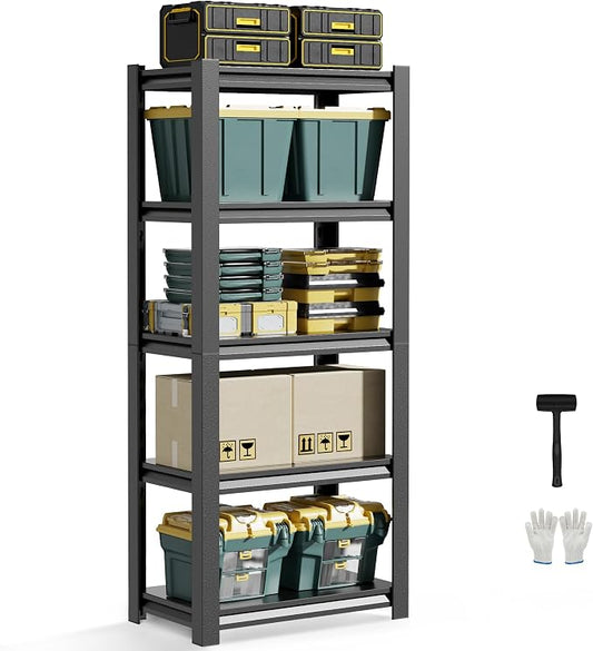 JHYKHG 63" H Storage Shelves, 5-Tier Heavy Duty Garage Shelving, Adjustable by Unknown