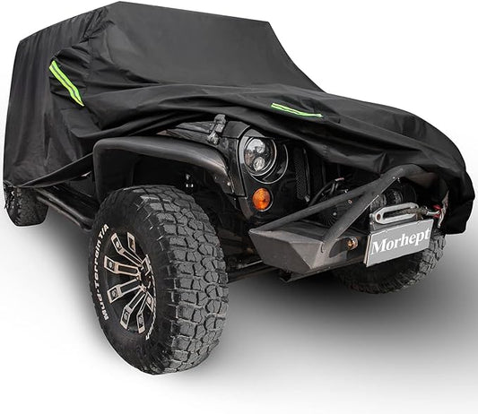 Waterproof Cover for Jeep Wrangler JK JL CJ YJ TJ 4 Door 1987-2023 Outdoor Sun by Morhept
