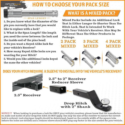 61573 | 2 Pack, Keyed Alike, Receiver Locks - Image 6