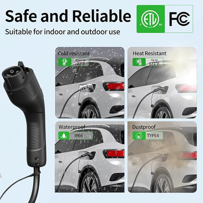 Level 1&2 Portable EV Charger, Adjustable 8-16A 110V-240V, Dual Plugs: NEMA - Image 7