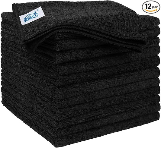 HOMEXCEL Microfiber Cleaning Cloths 12 Pack, Premium 16 x 16 inch Microfiber by HOMEXCEL