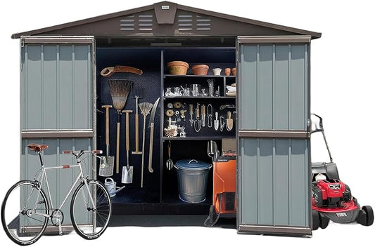 IKERY Metal Storage Shed 8.2' x 6.2' by IKERY