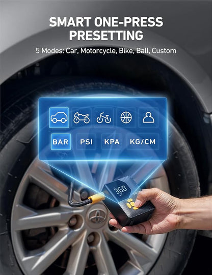 AstroAI L7 Mini Tire Inflator Portable Air Compressor, 150 PSI Cordless Car - Image 7