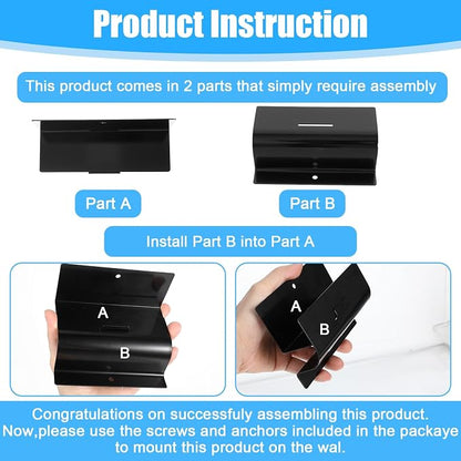 Heavy Duty Ladder Hooks for Garage Wall 4 Pack Black Ladder Hanger Garage Wall - Image 3