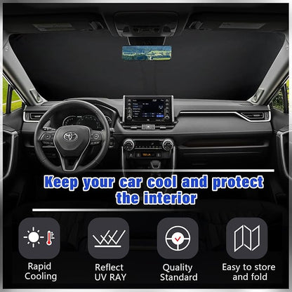 Sze Windshield Sunshade for Toyota RAV4 2019-2023 2024 2025, Foldable Front - Image 2