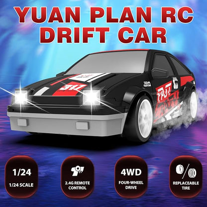 Remote Control Car 1/24 2.4GHz 4WD RC Drift Car, High Speed Drifting RC Cars - Image 2