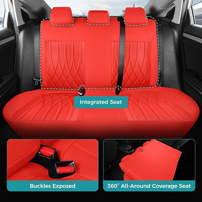 Seat Covers for Honda Civic Sedan LX 2016 2017 2018 2019 2020 2021, Faux - Image 4