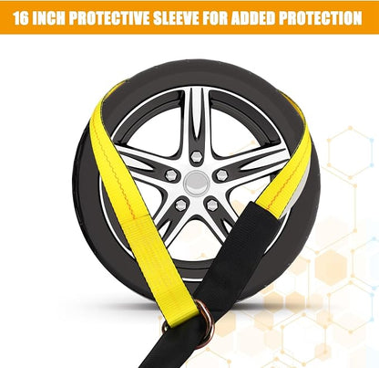 8 Pack 2" x 8ft Tow Truck Straps Lasso Wheel Lift Straps Lasso Tow Strap - Image 4