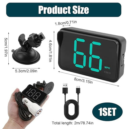 GPS Digital Speedometer for Car MPH, Universal HUD Speed Meter - Image 4