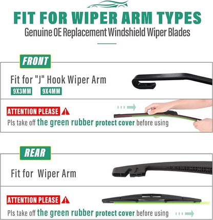 24" 19" 12" Windshield Wiper Blades Replacement - Image 8