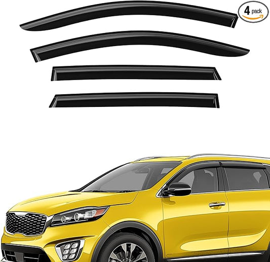 Extra Durable Window Deflectors Tape-On Window Visors Rain Guards Fit by AEROGUYSCustomfitrainguard