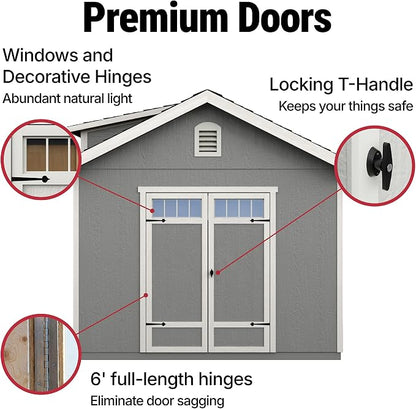 Handy Home Products Windemere 10x12 Do-it-Yourself Wooden Storage Shed - Image 8