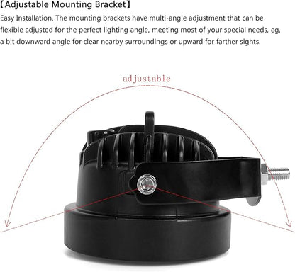 4 Inch Round Led Pod Lights, 60W Led Off Road Driving Fog Lights, Spot - Image 6