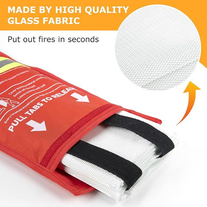 Emergency Fire Blanket, 39.4X 39.4inch Fire Extinguisher Blanket - Image 6