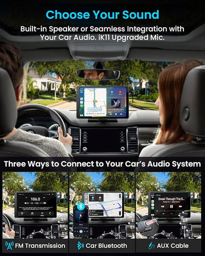 11" Extra Large Wireless Apple CarPlay Screen - Image 4