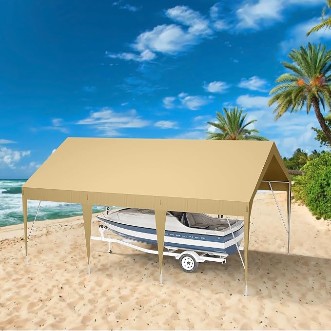 13x20ft Heavy Duty Carport Outdoor Car Canopy UV Resistant Waterproof Party - Image 6