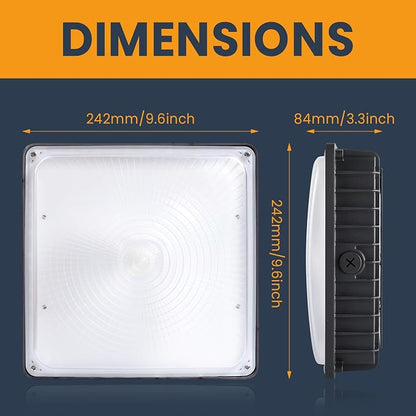 70W LED Canopy Lights 4Pack, 30/45/60/70W Selectable, 3CCT 3000/4000/5000K - Image 7