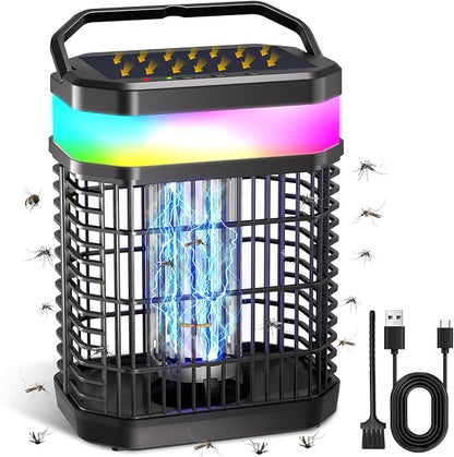 Solar Bug Zapper Outdoor 4000V Mosquito Zapper Solar 2IN1 Bug Repellent Outdoor by Unknown