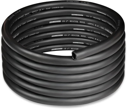 EVIL ENERGY 1" Heater Hose Coolant Radiator Straight 60PSI SAE 20R3 15FT Black by EVILENERGY
