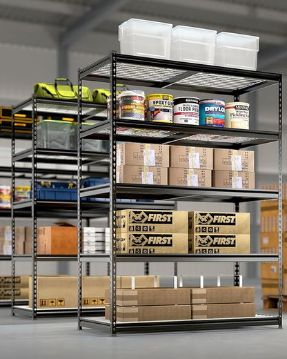 WORKPRO 5-Tier Heavy Duty Metal Shelving Unit, 72”H x 48”W x 24”D, Adjustable - Image 2
