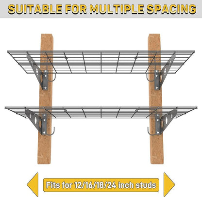 Ultrawall Garage Wall Shelves, 2 x 4 ft Wall Mounted Storage Shelves, Heavy - Image 4