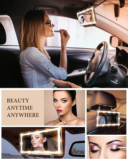 Car Visor Mirror with Rechargeable LED Light - Image 3