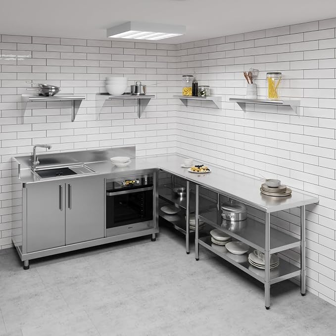AmGood 30" Long X 10" Deep Stainless Steel Wall Shelf | NSF Certified | - Image 2