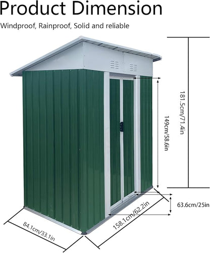 5x3 FT Outdoor Storage Shed - Image 3