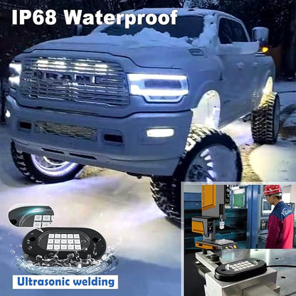 YiLaie Rock Lights for Trucks, 8 Pods RGB LED Rock Lights - Image 3