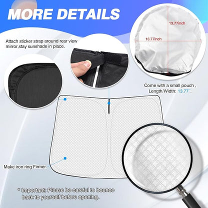Windshield Sun Shade for Chevrolet/Chevy Traverse 2018-2025 2026 Accessories - Image 5