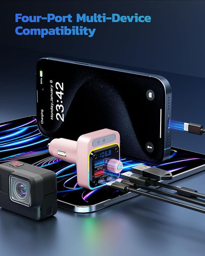 Nulaxy 54W Bluetooth 5.3 Car Adapter - Image 6