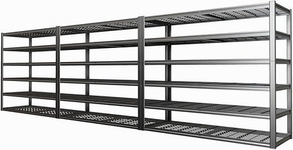 65" W Garage Shelving Heavy Duty, 6 Tier Garage Shelves, Adjustable Storage by PMKES