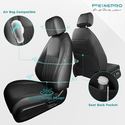 Seat Covers for Honda Civic Sedan LX 2016 2017 2018 2019 2020 2021, Faux - Image 3