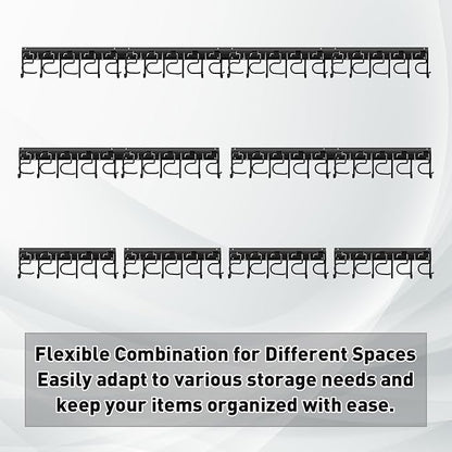 LEYU Metal Garage Tool Organizer Wall Mount, 4 Pack Garden Tool Organizer - Image 4