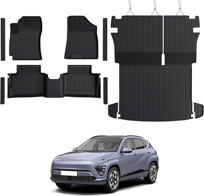 Floor Mats Set for 2024 2025 Hyundai Kona Gas, Full Coverage All Weather Floor by GALVAGNITE