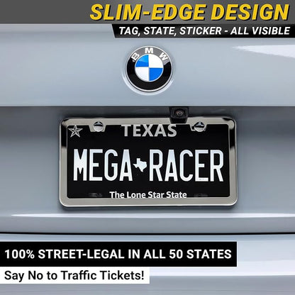 Premium Slim Polished Mirror Chrome License Plate Frames – 2 Pack, Rust-Free - Image 6