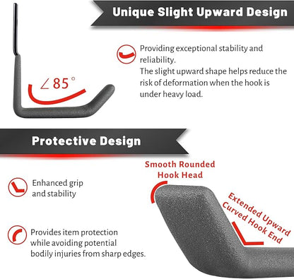 Garage Hooks for Hanging Heavy Duty, Ladder Hooks for Garage Wall Hanger - Image 5