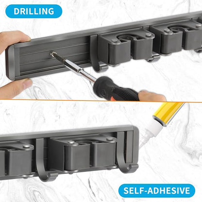Broom Holder Wall Mount, Aluminum Mop and Broom Holder Hanger - Image 4