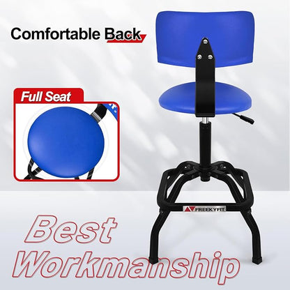 Shop Stool with Backrest, Mechanic Garage Stool - Image 6