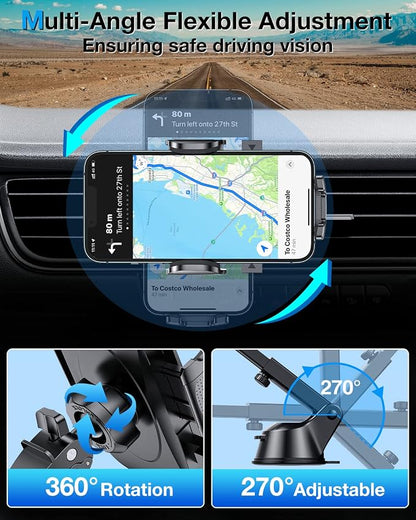 HTU 2025 Upgraded Car Phone Holder 【Safety Certs & No Smell】 Cell Phone Holder - Image 8