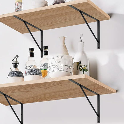 8 Pack L20 x H 12" Black Heavy Duty Shelf Brackets - Image 5