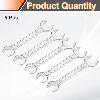 HARFINGTON 5pcs Double Open End Wrench 13mm x 17mm Metric 15 Degree Offset - Image 3