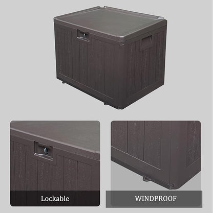 Premium Pro Edition 35 Gallon Lockable Resin Deck Box, Waterproof & - Image 6