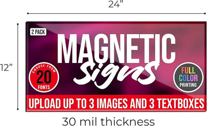 2 Pack, Personalized Magnetic Signs - Image 5