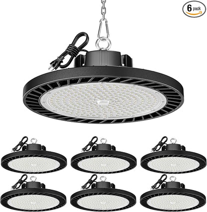 UFO LED High Bay Lights 5000K 150W 6 Pack, Led Shop Lights Commercial Bay by ONLYLUX