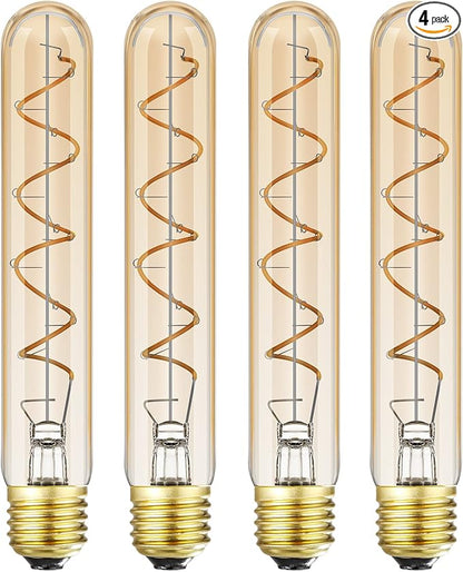 Dimmable T10 LED Bulbs, Warm White 2200K Amber, 7.3inch Long Tubular Light Bulb by LEOOLS