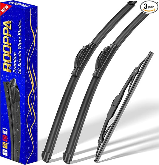 3 wipers Replacement for 2007-2017 Jeep Patriot, Windshield Wiper Blades by ROOPPA