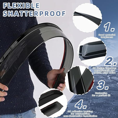 Window Visors Rain Guards fits 2020-2025 Sentra, Out-Channel Window Wind - Image 4
