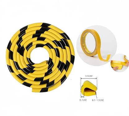 Heavy-Duty Corner Guards – 5M Self-Adhesive Yellow/Black NBR Rubber Wall - Image 2